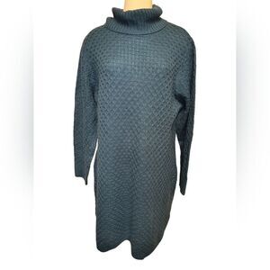 Terra & Sky Teal Long Sleeve Knit Dress 1X (16W-18W)